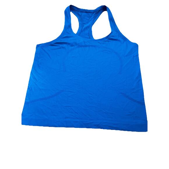 Lululemon Medium Blue Shorter Length Race back Tank Size 8 - Picture 1 of 3